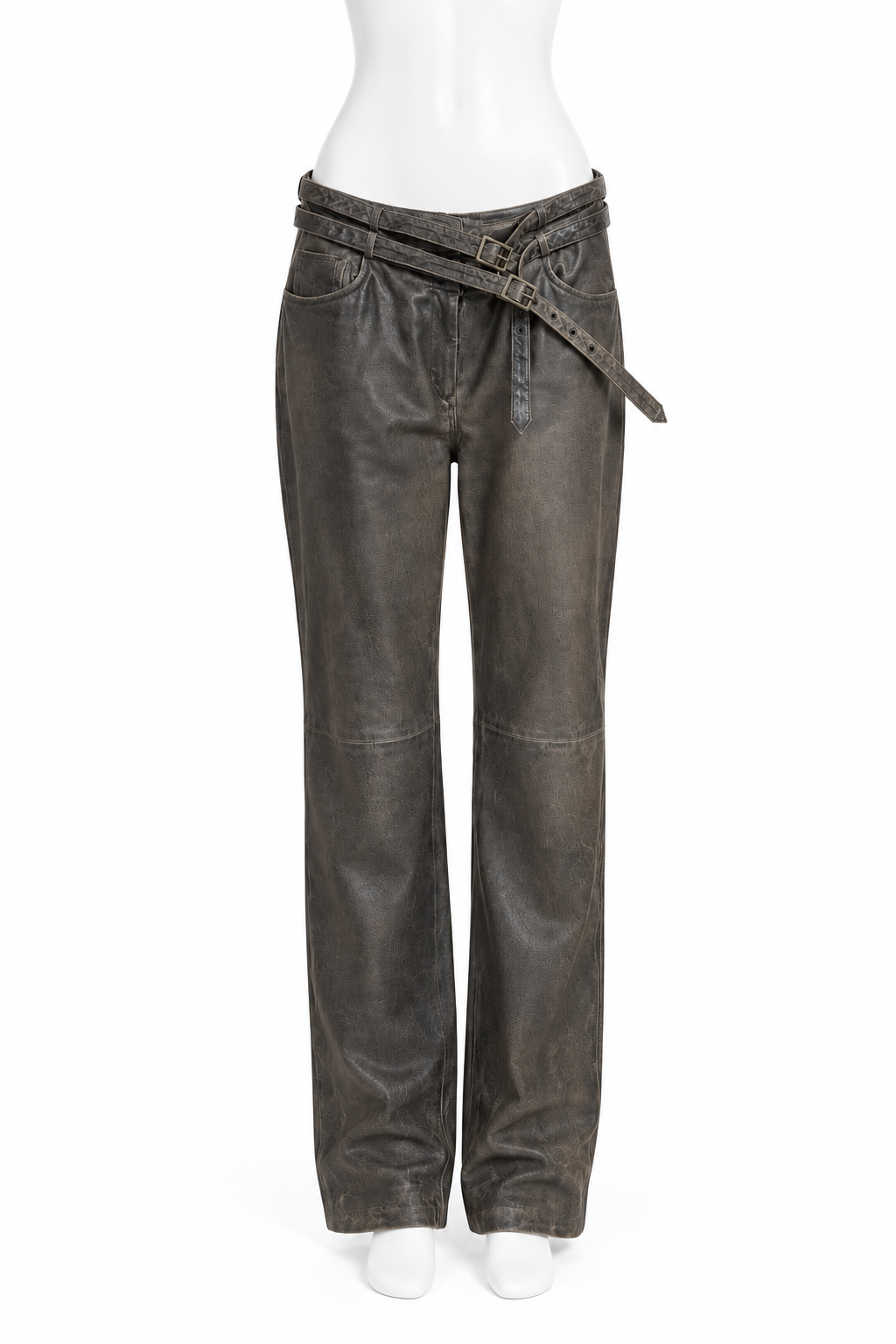 Dior spring 2001 lambskin belt pants