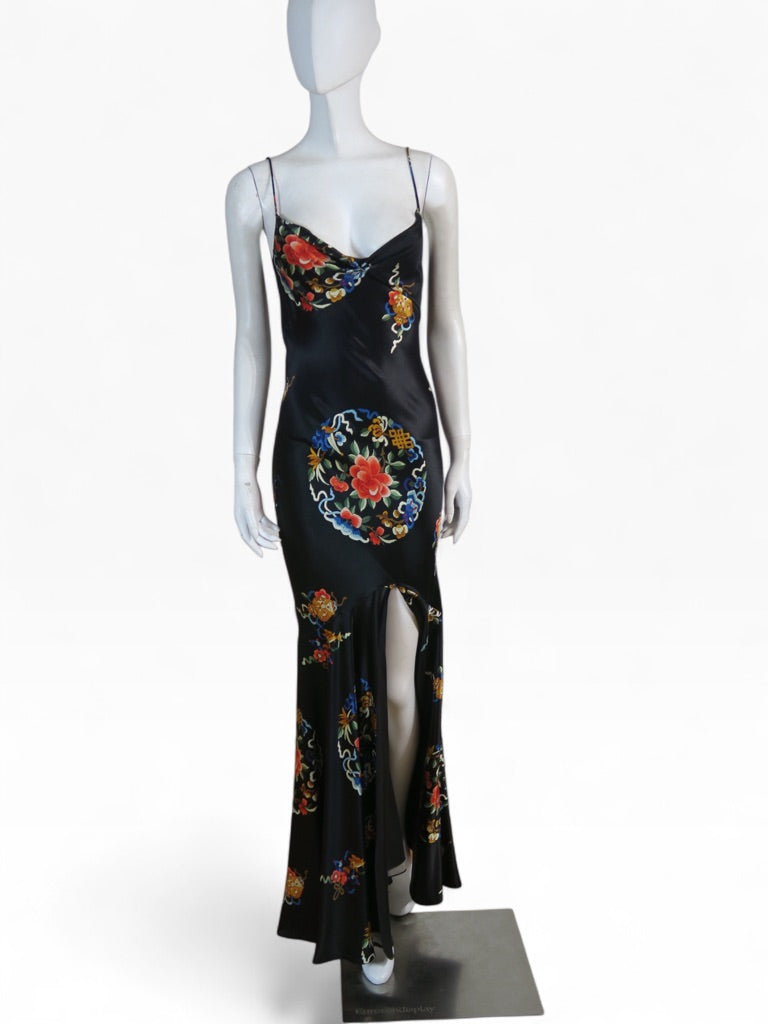 Dior fall 2002 silk printed gown