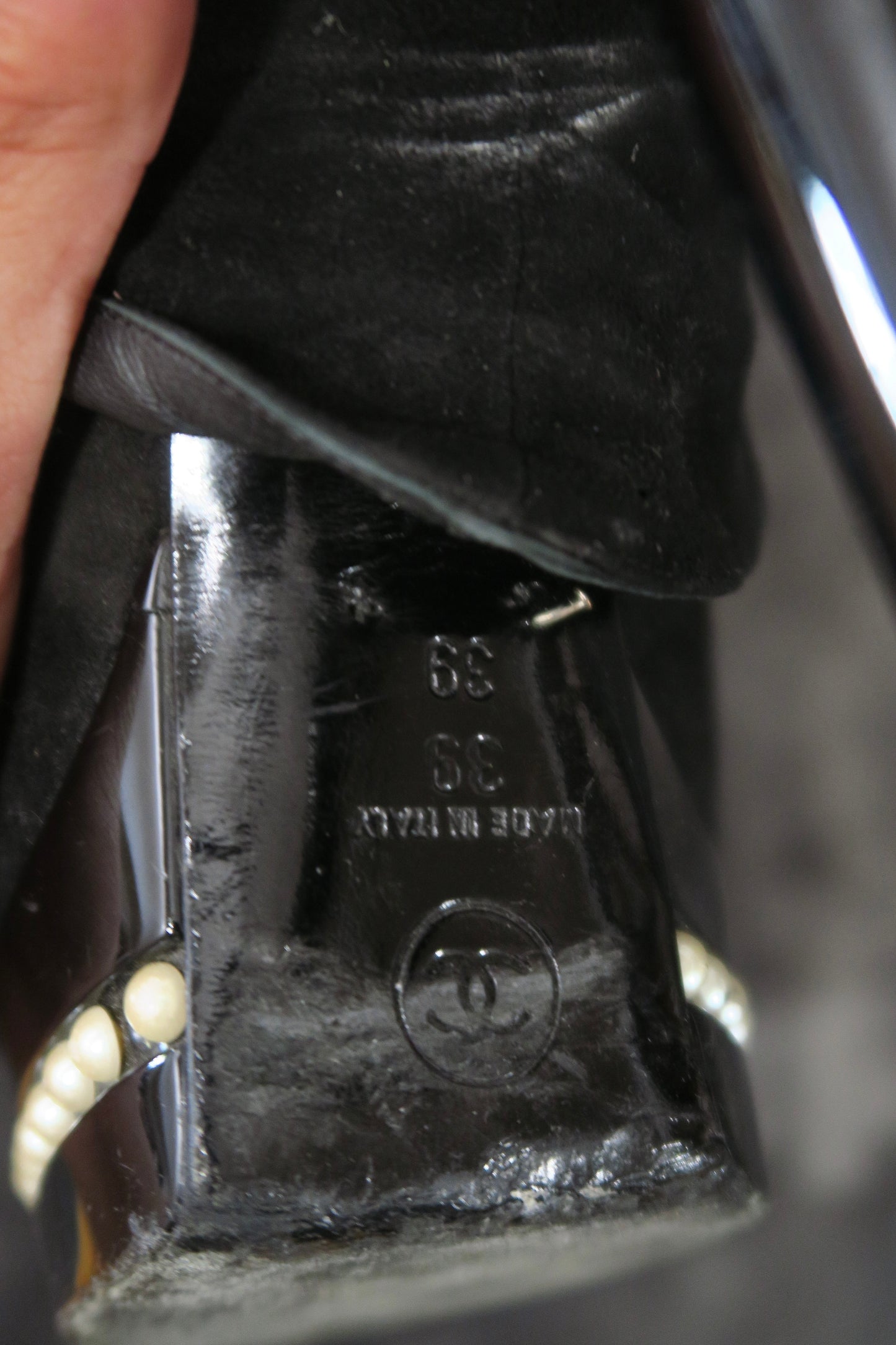 Chanel suede heels