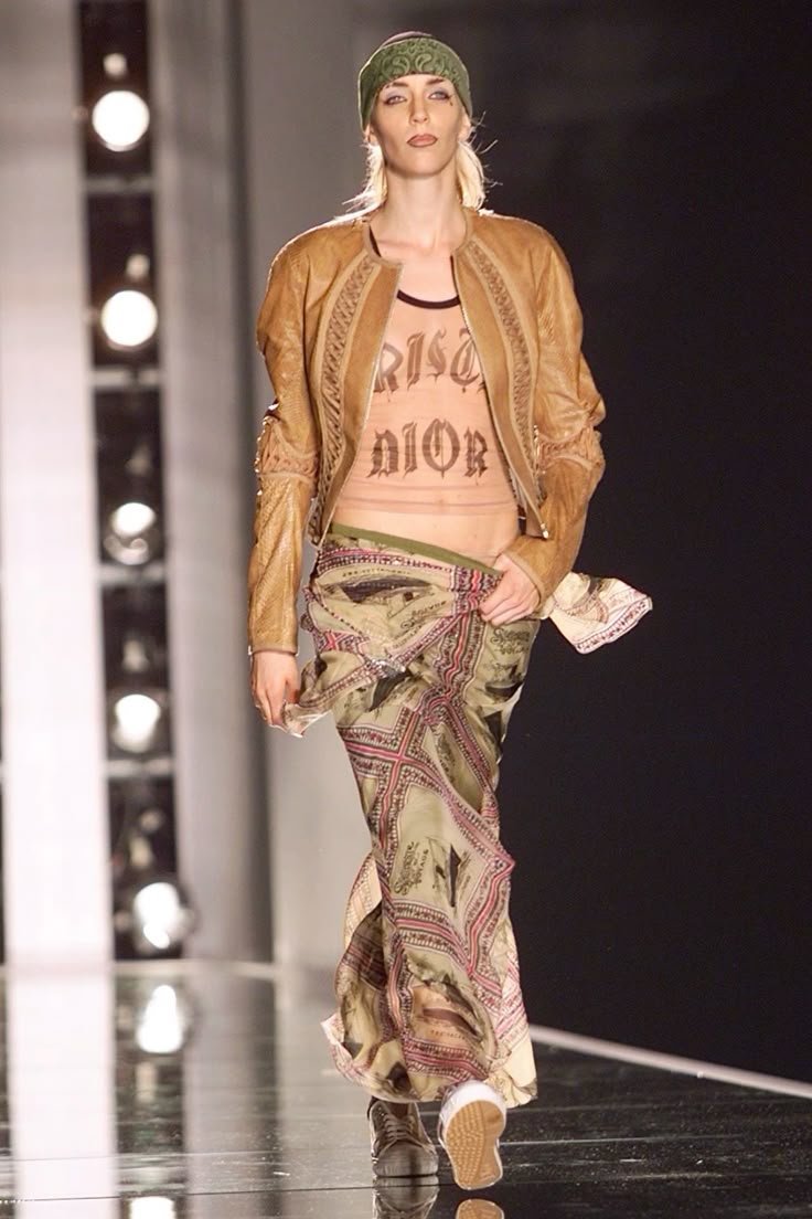 Dior fall 2002 runway hardcore gothic bodysuit
