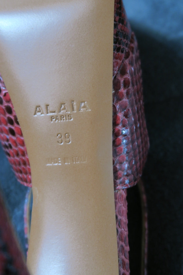 Alaia python heels