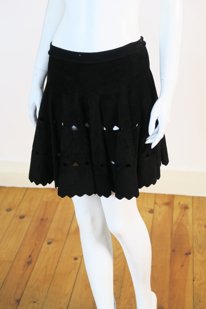 Alaia suede skirt