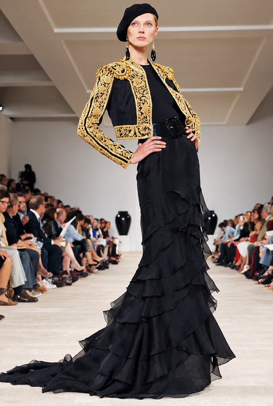 Ralph Lauren spring 2013 runway ruffle silk skirt