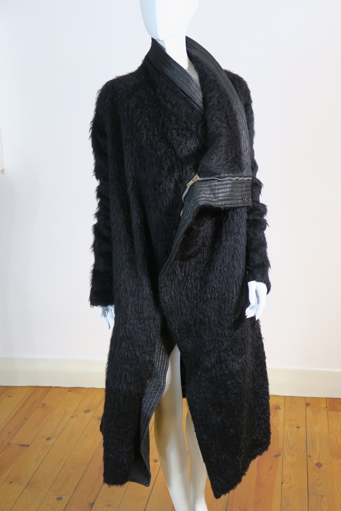 Rick Owens shearling wax jacket