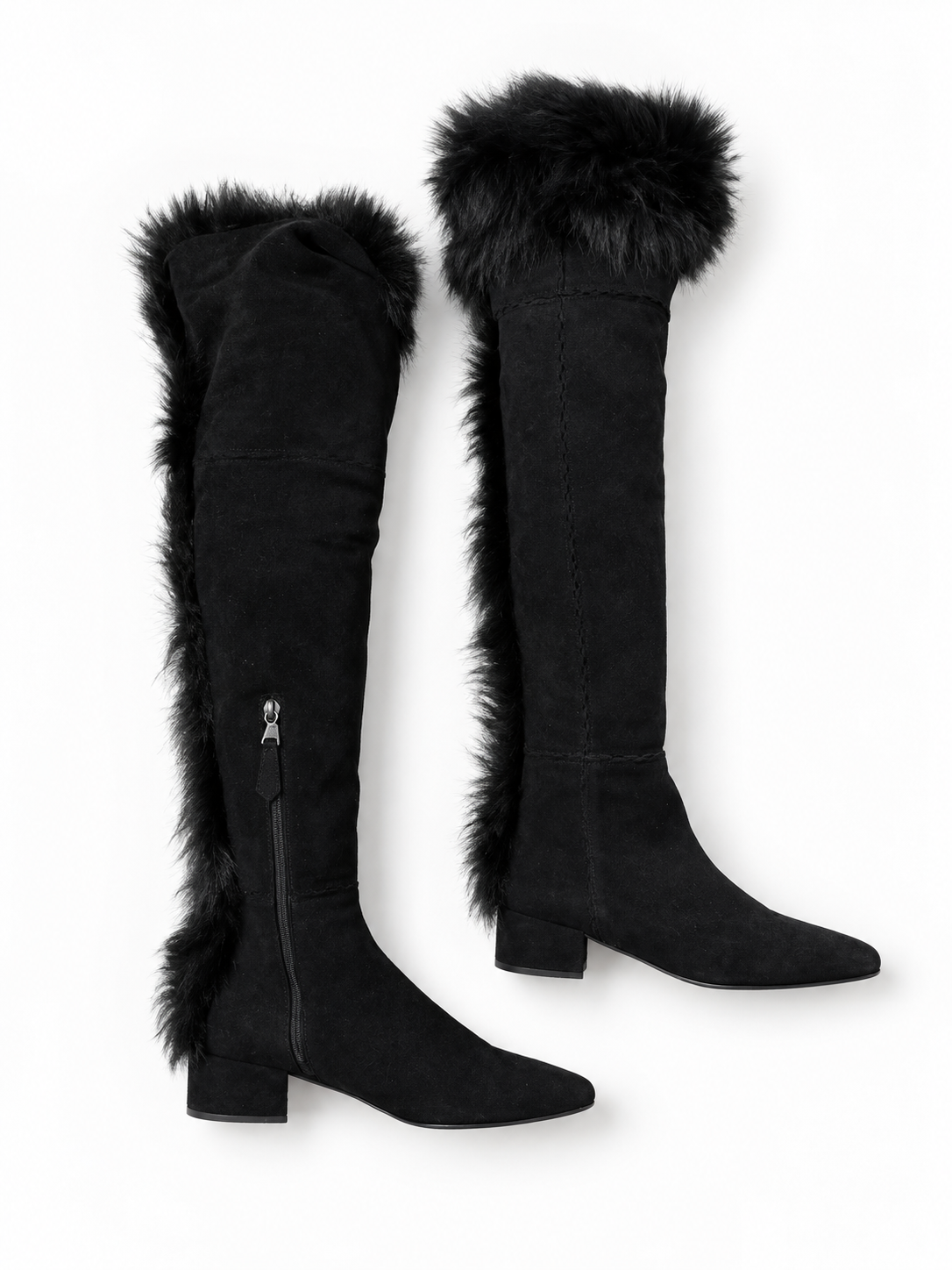 Alaia shearling suede leather flat boots size 38