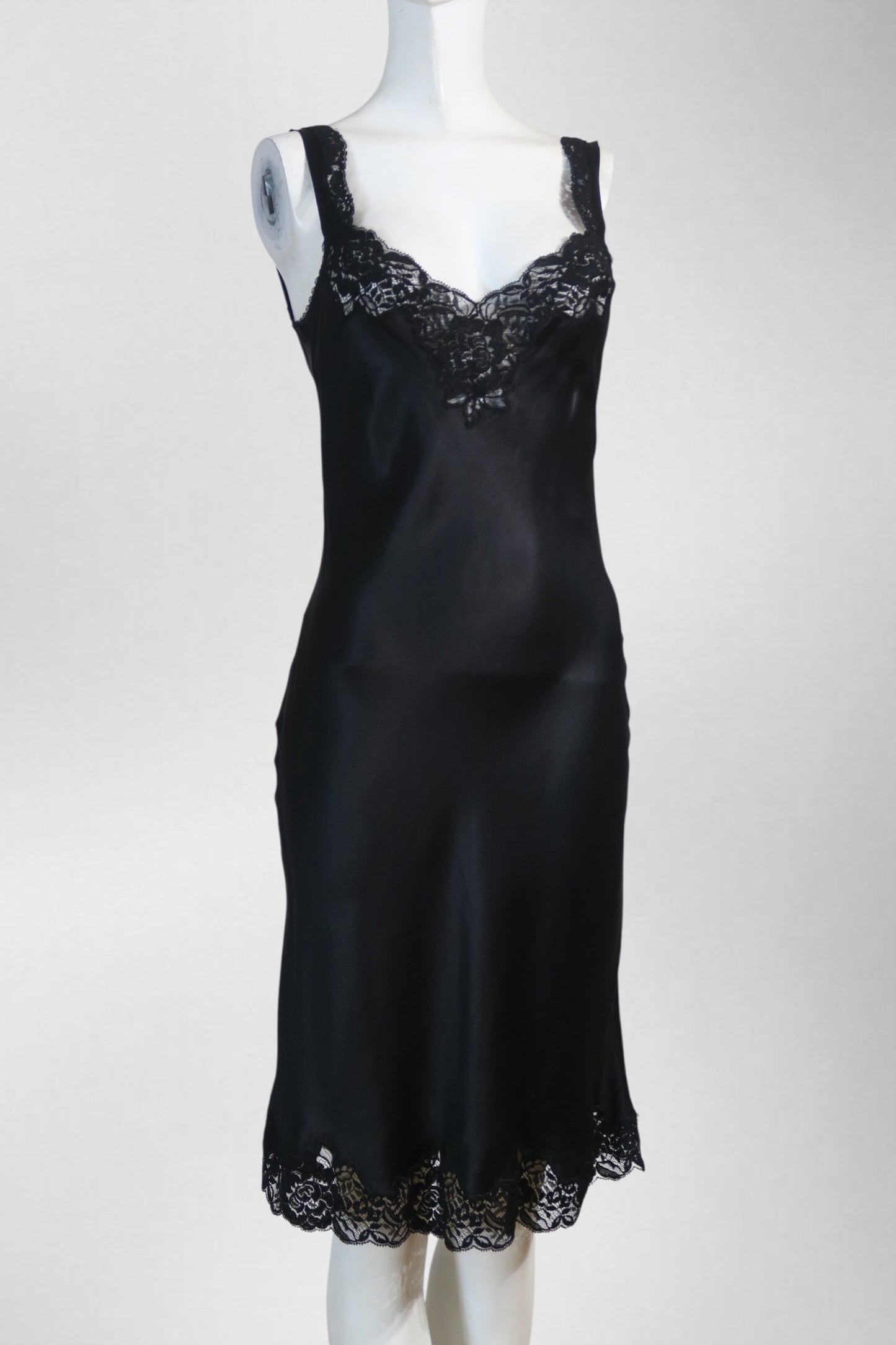 Dolce & Gabbana black silk lace dress