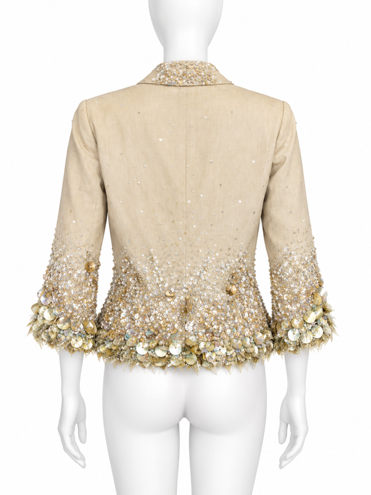 Anna Molinari 2000s embellished cropped blazer