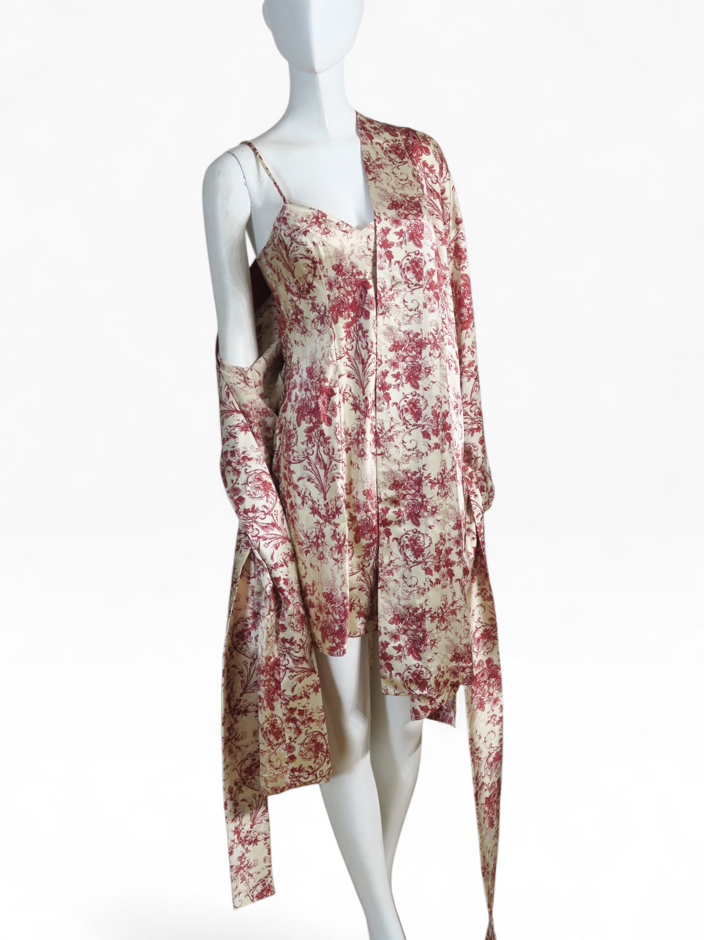 Dior spring 1998 silk printed kimono dress