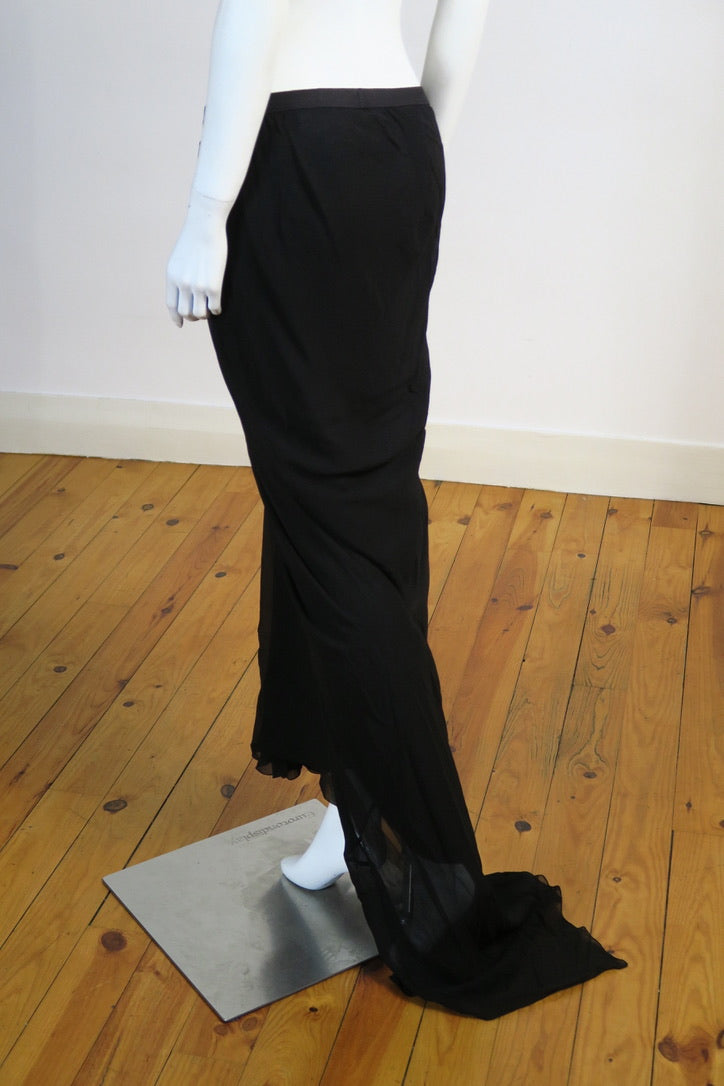Rick Owens maxi silk skirt