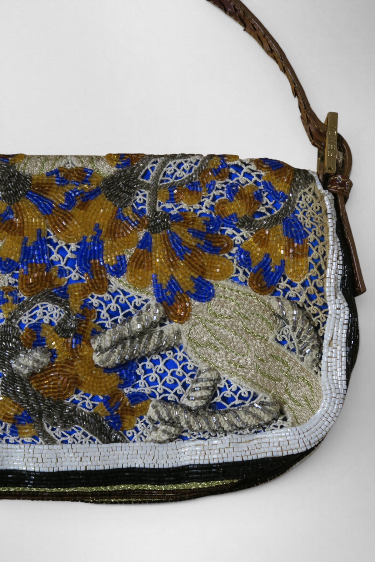 Fendi rare beaded python baguette