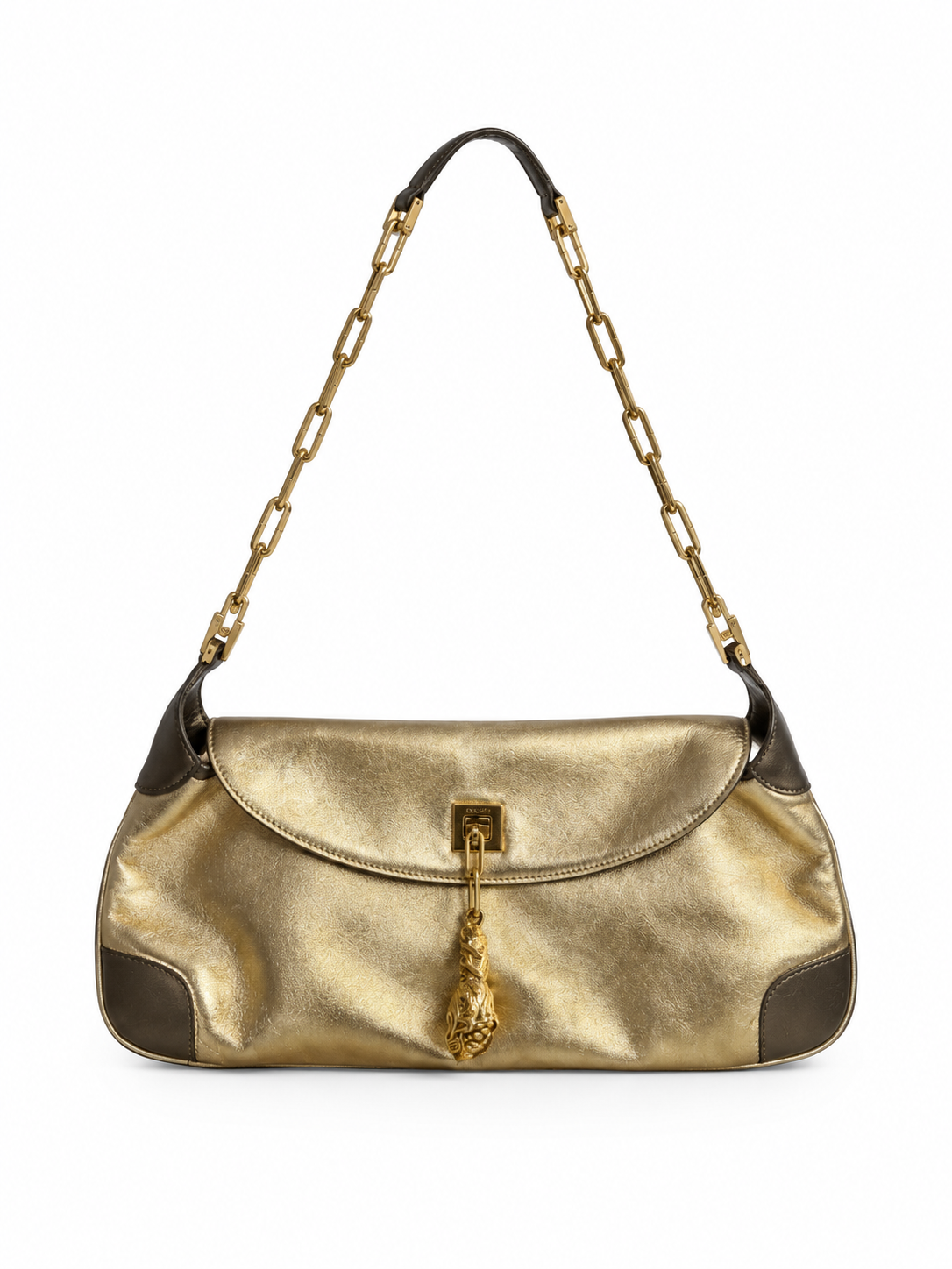 Gucci jackie metallic gold shoulder bag