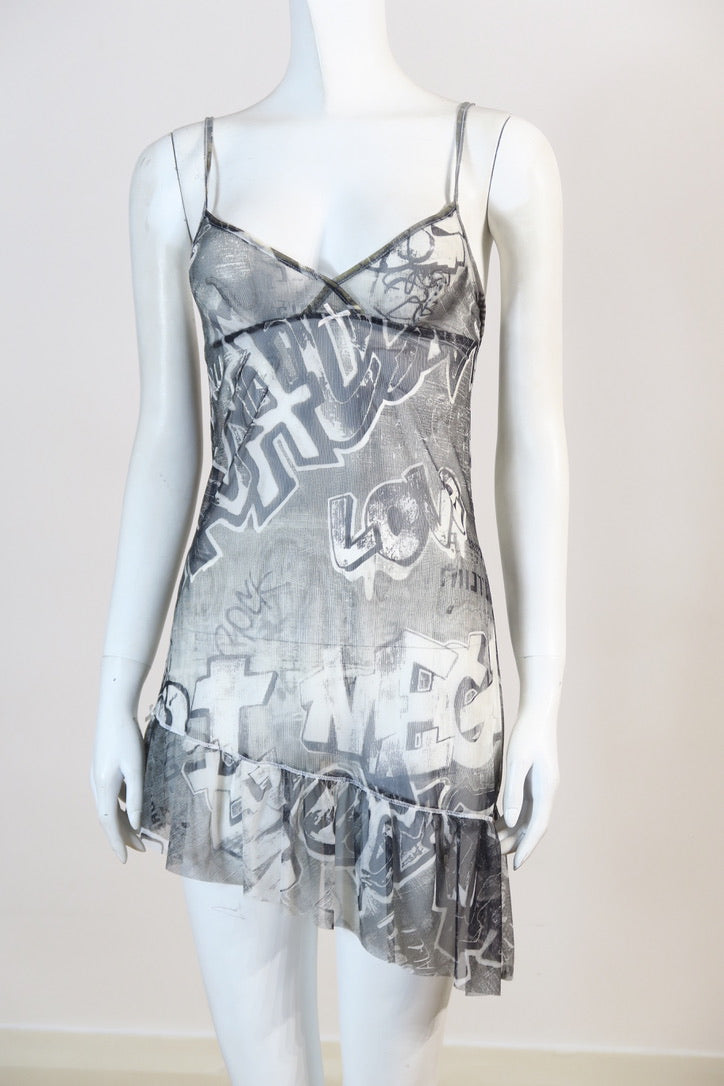 Cavalli sheer asymmetric dress