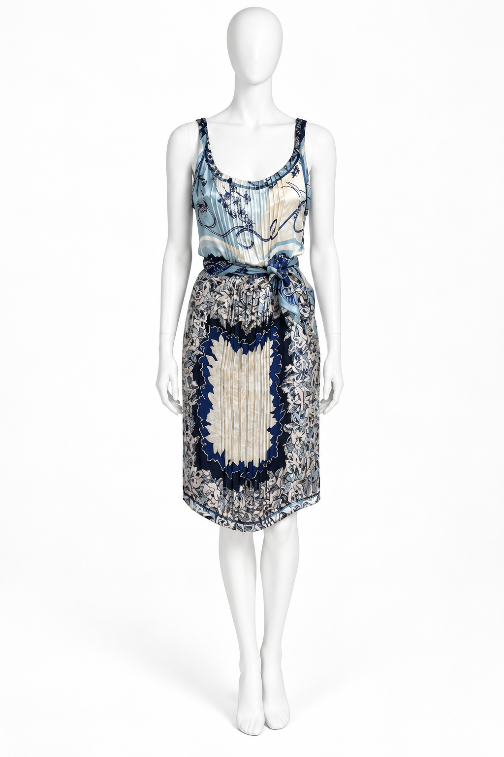 Jean Paul Gaultier silk dress scarf set