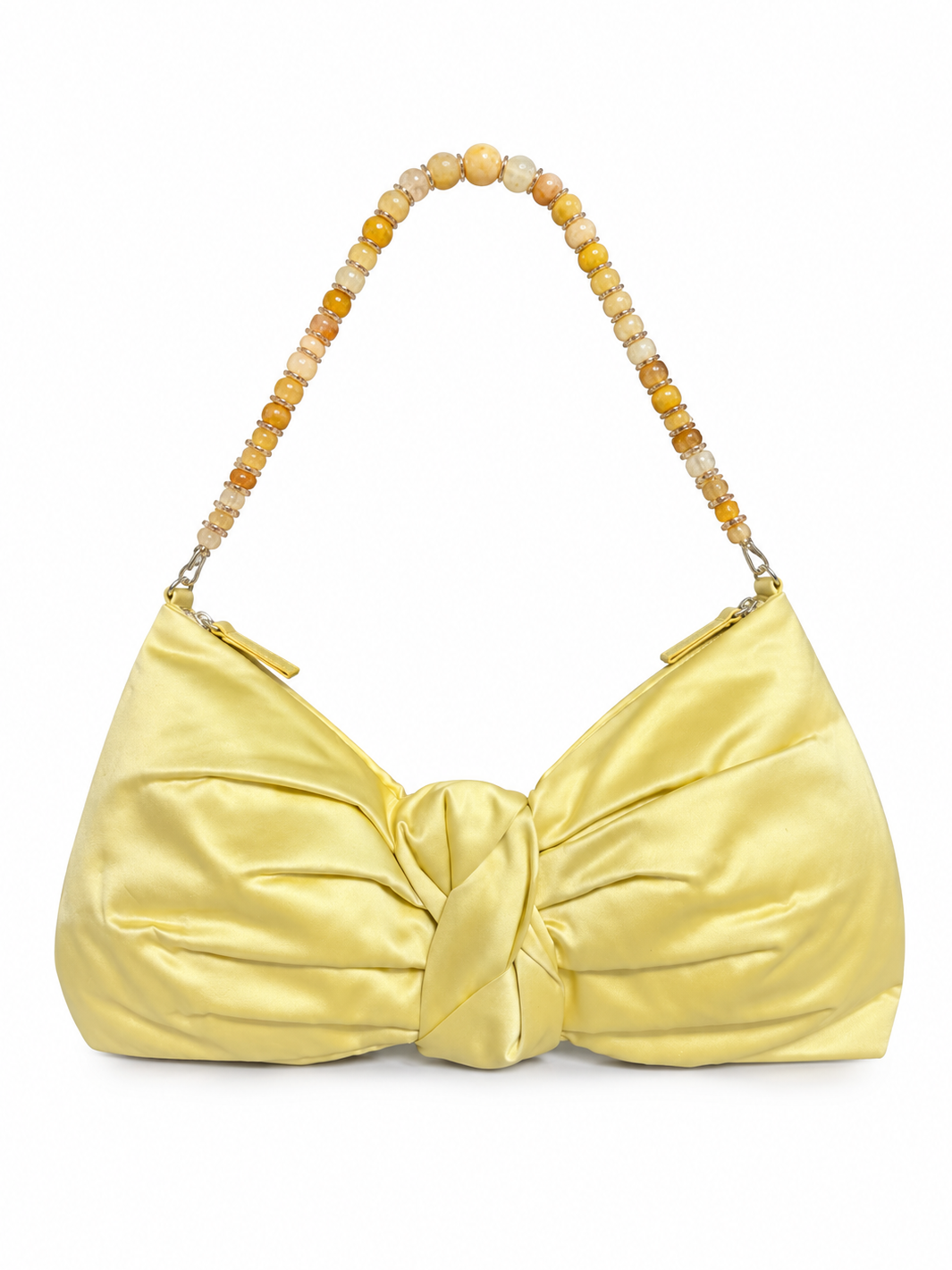 Valentino silk bow precious stone handle bag