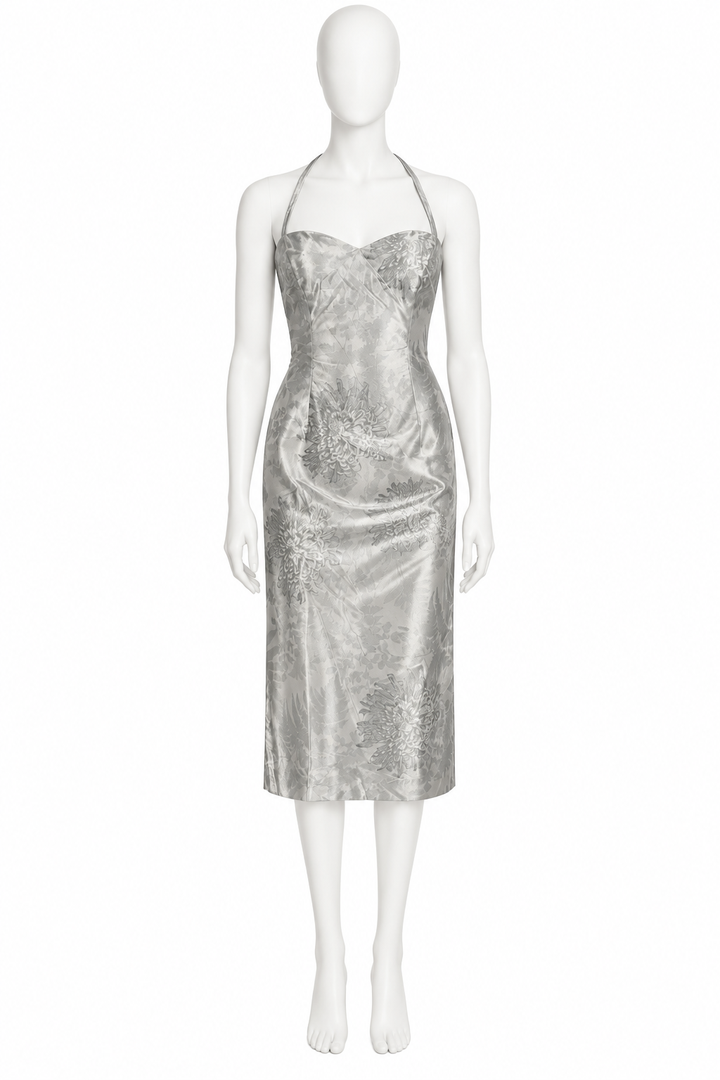 Chloé Stella McCartney 2001 iridescent floral silk midi dress
