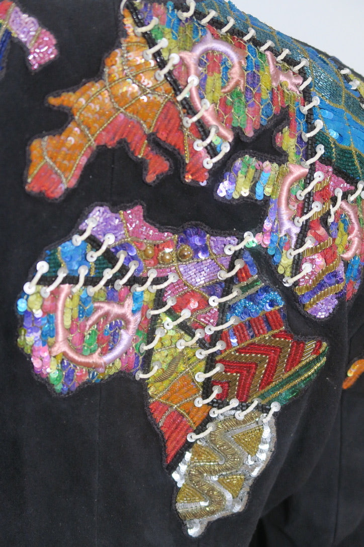 Jitrois 90's suede sequins jacket