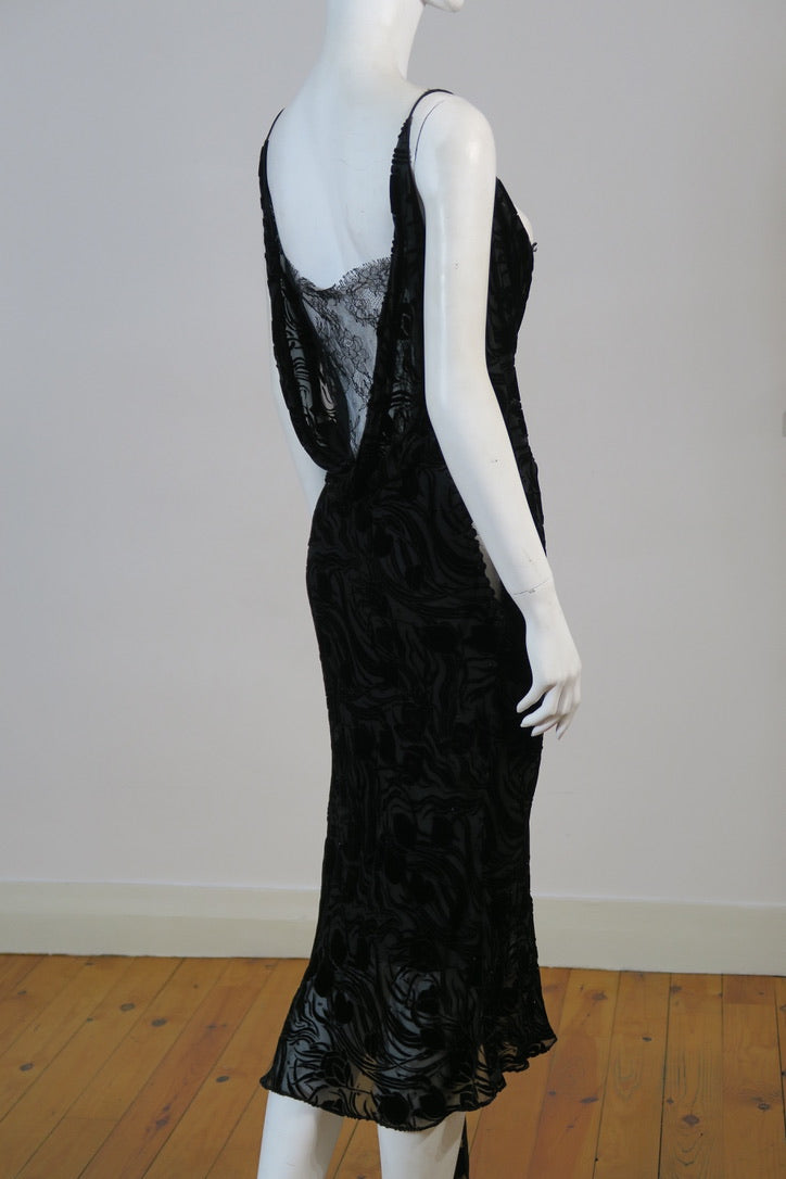 Dior fall 2003 velour dress
