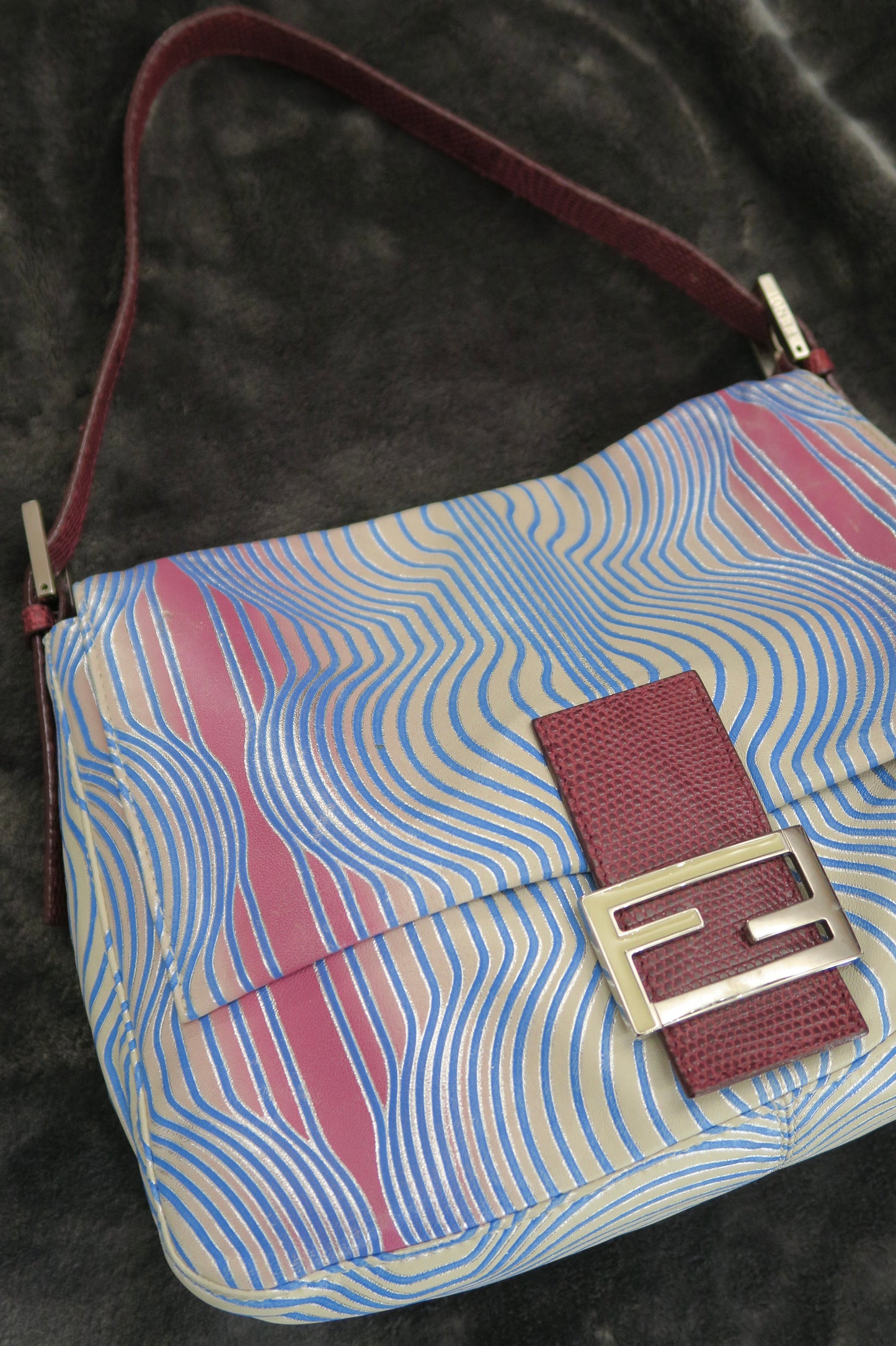 Fendi psychedelic lizard baguette
