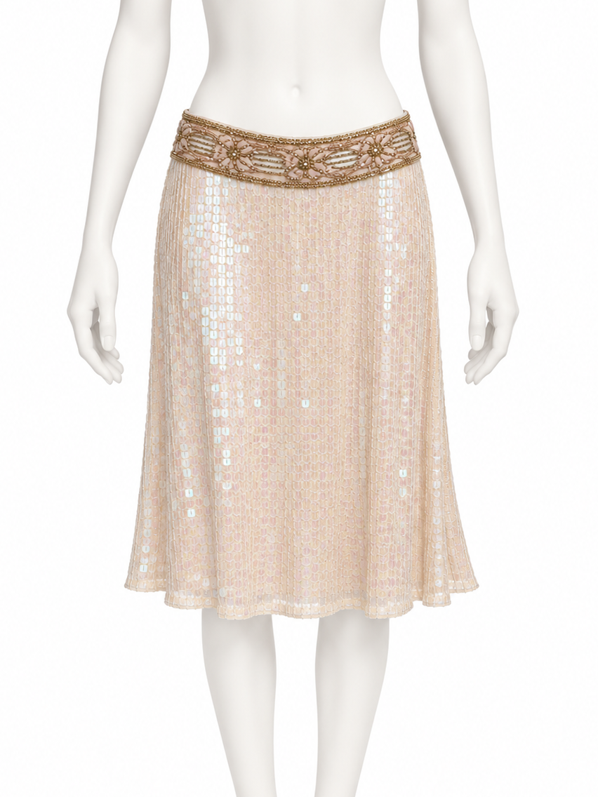 Blumarine beaded sequins midi skirt