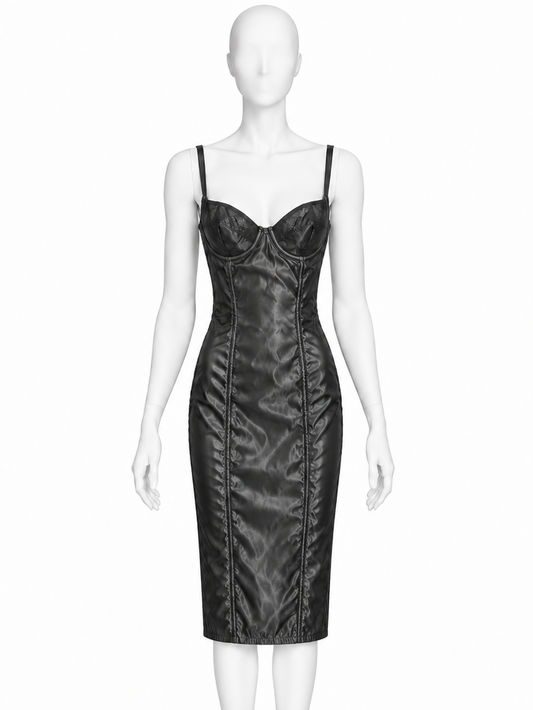 Dolce & Gabbana 90s fitted black dress
