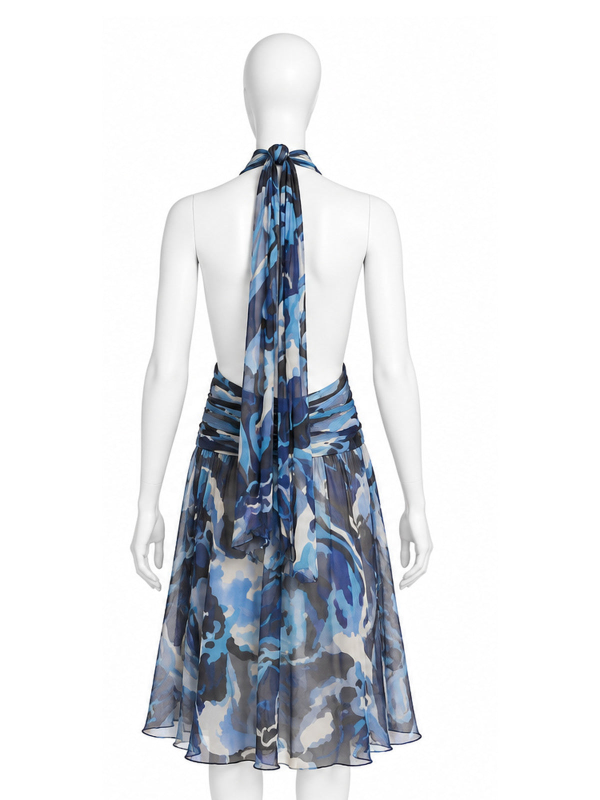 Pucci summer halter midi dress back