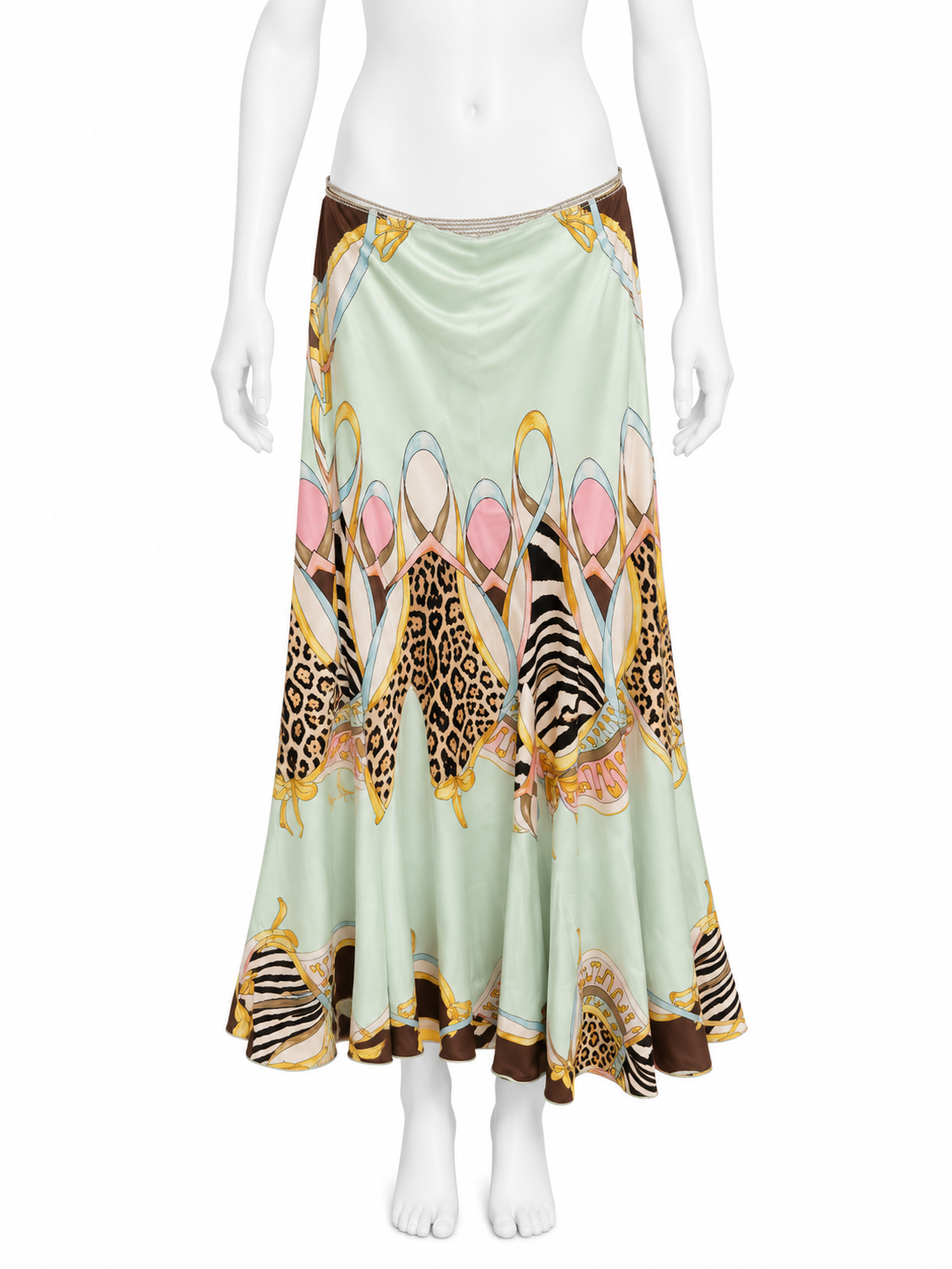 Roberto Cavalli Spring 2004 low-waisted silk maxi skirt