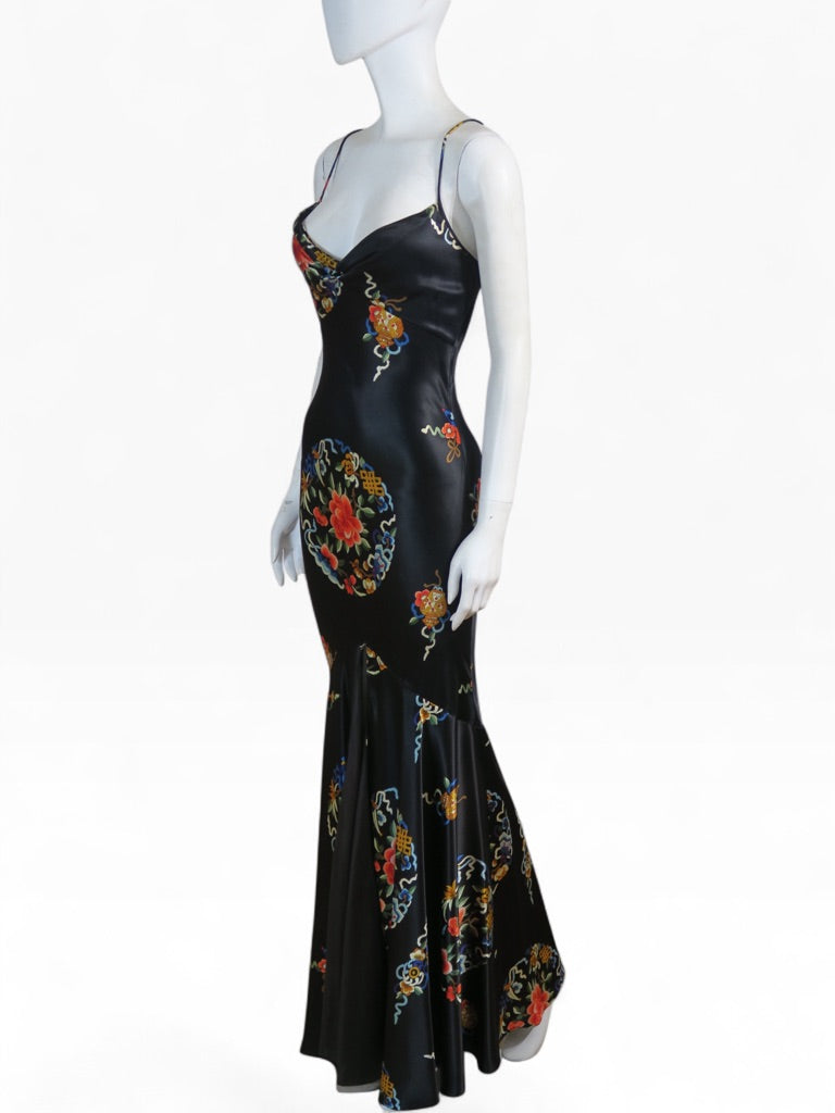 Dior fall 2002 silk printed gown