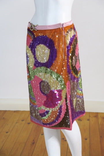 Valentino beaded multicolor skirt