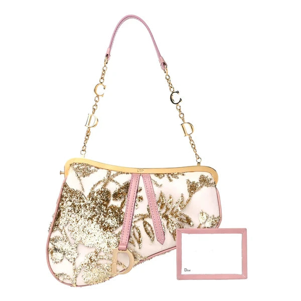 Dior haute couture mini saddle bag