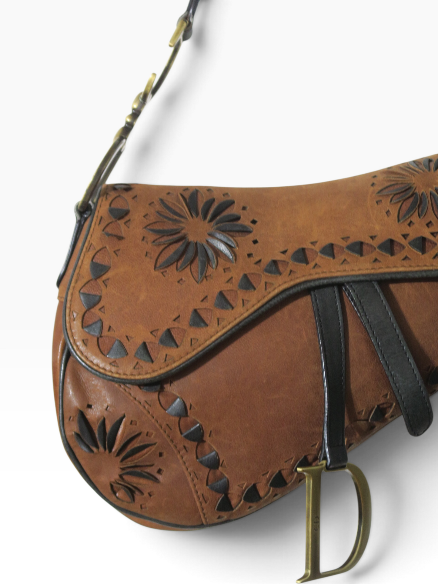 Dior limited edition leather saddle bag