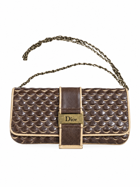 Dior limited edition brown leather clutch