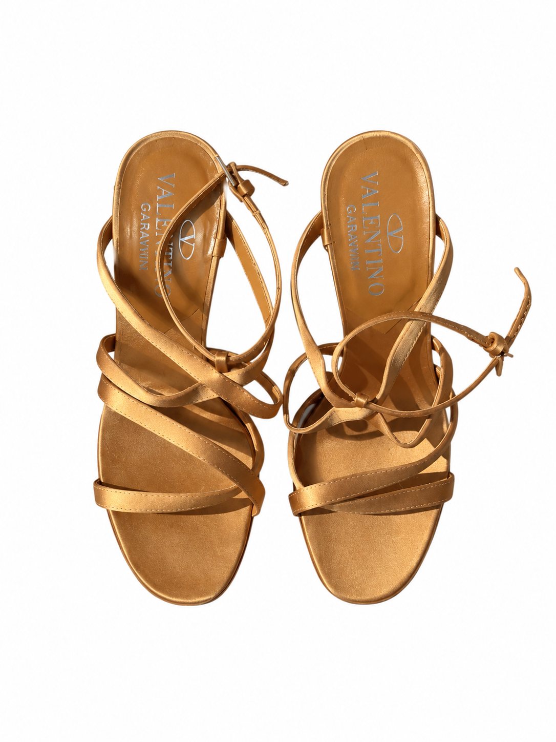 Valentino silk strappy heels size 36.5