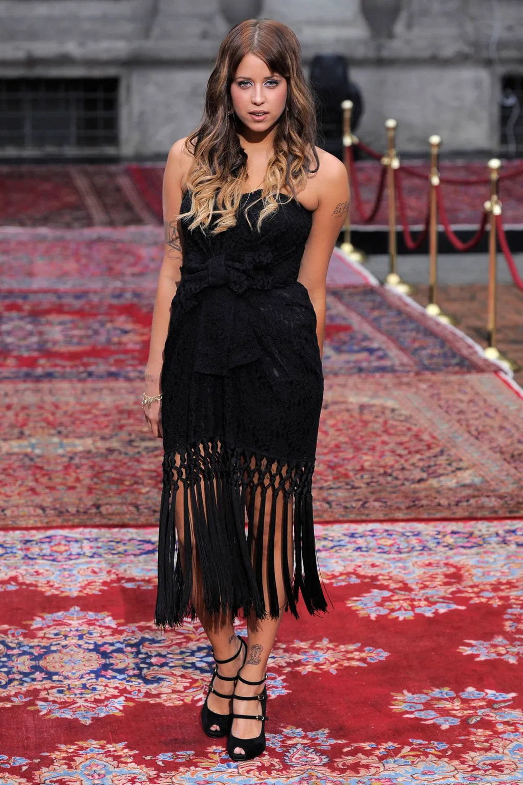 Dolce & Gabbana spring 2010 runway lace corset fringe dress