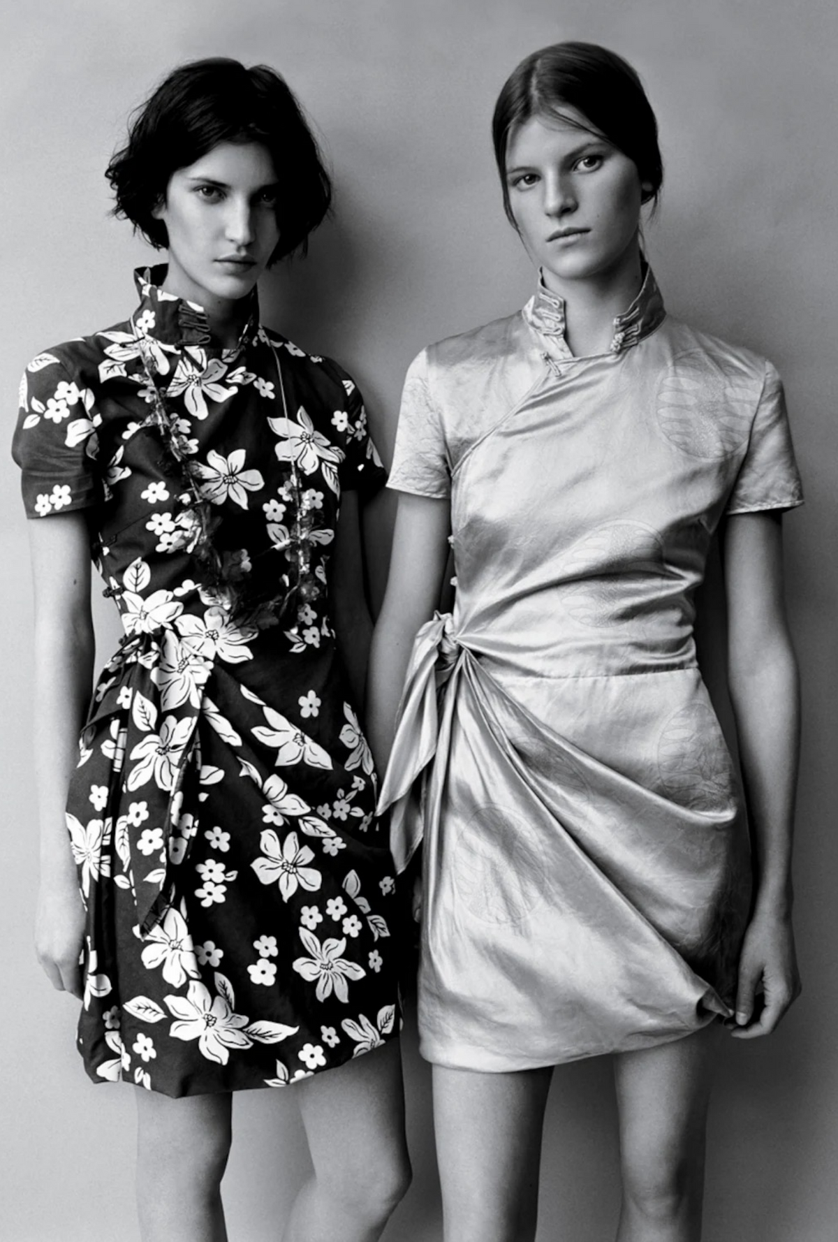 Miu Miu mandarin spring 2003 runway silk satin top