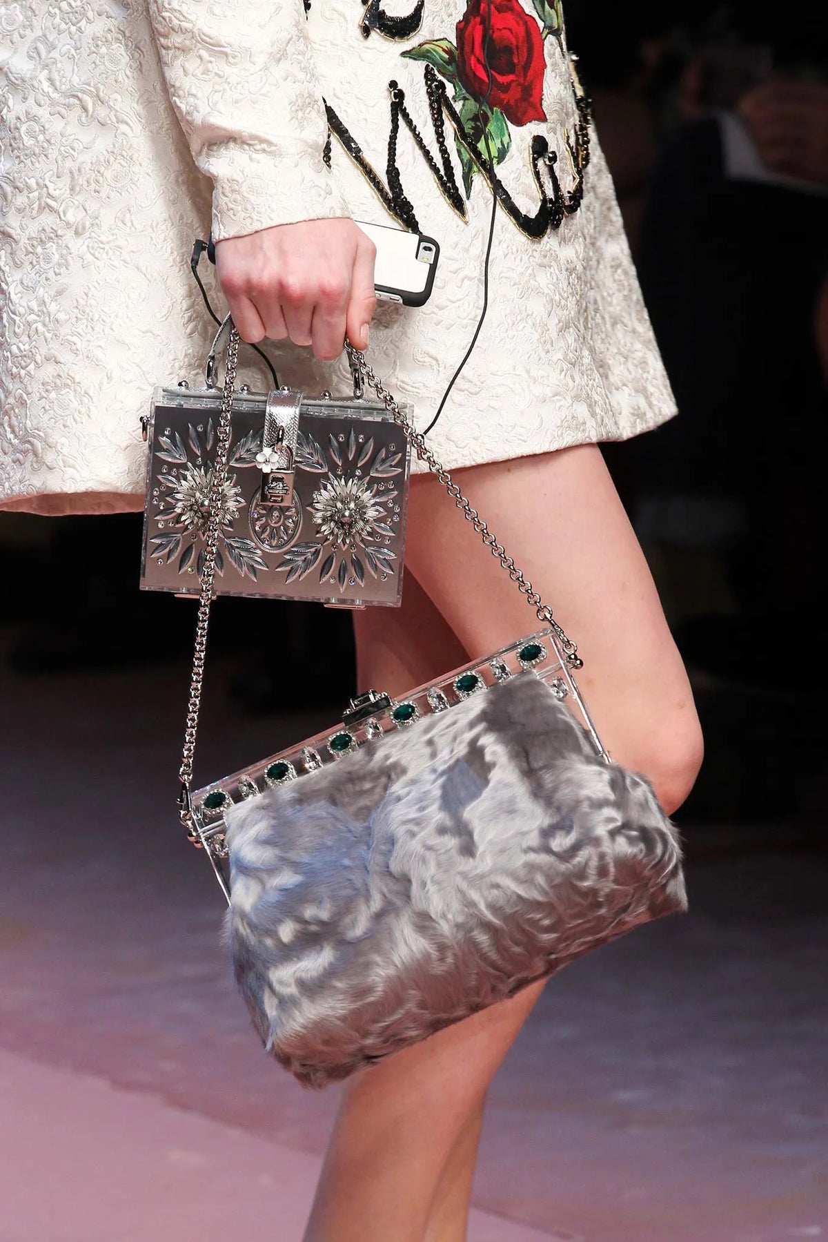 Dolce & Gabbana fall 2015 runway fur bag