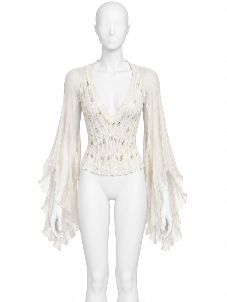 Jean Paul Gaultier light knit backless top
