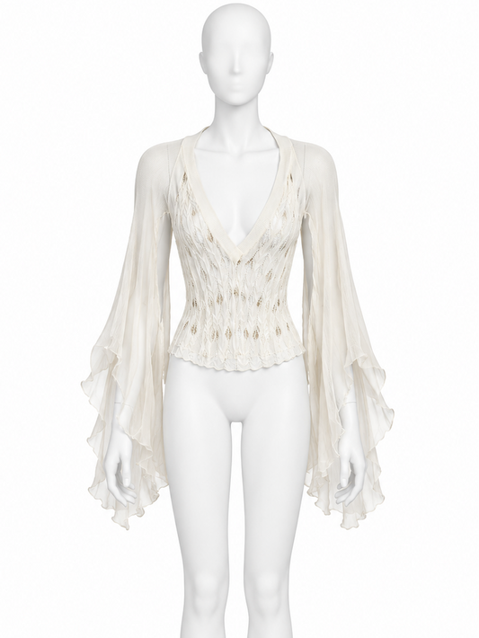 Jean Paul Gaultier light knit backless top