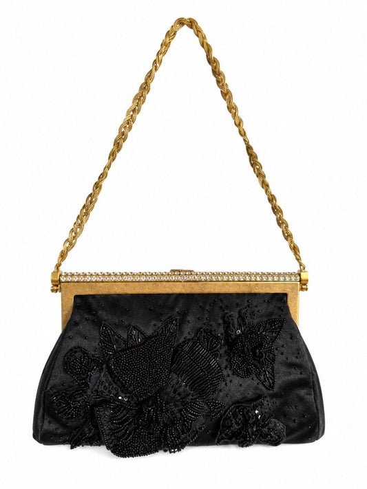 Valentino embroidered satin clutch bag