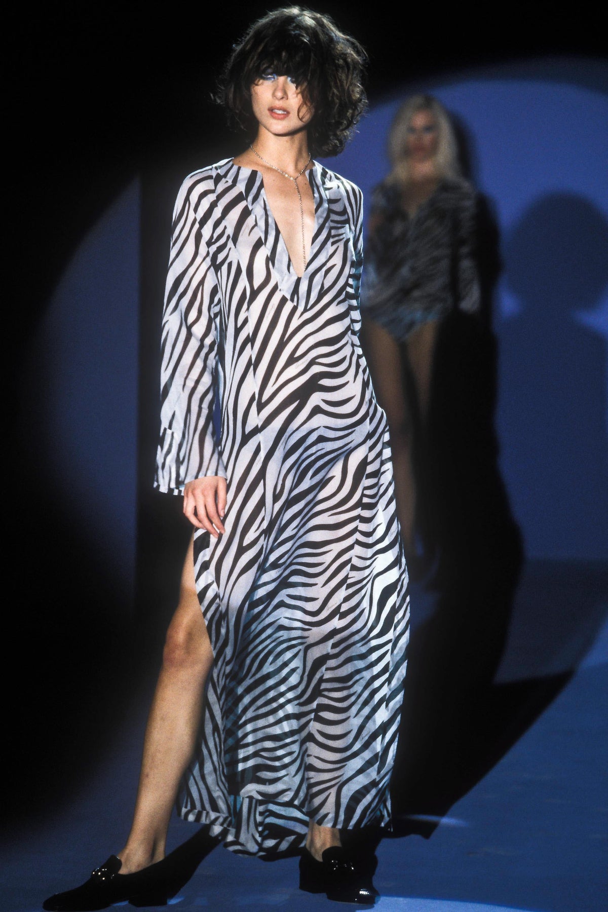 Gucci Tom Ford spring 1996 highly documented zebra kaftan dress