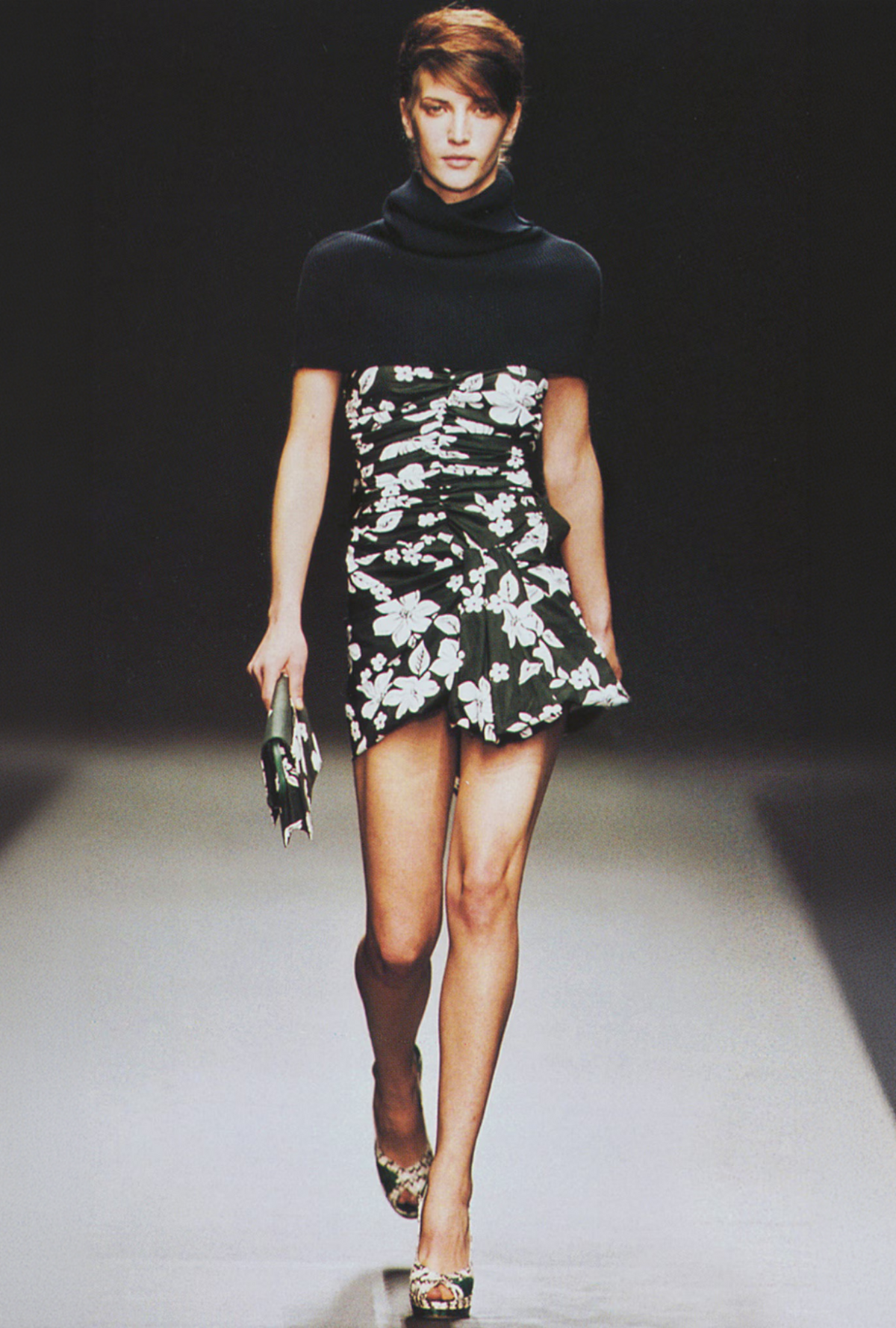 Miu Miu mandarin spring 2003 runway silk satin top