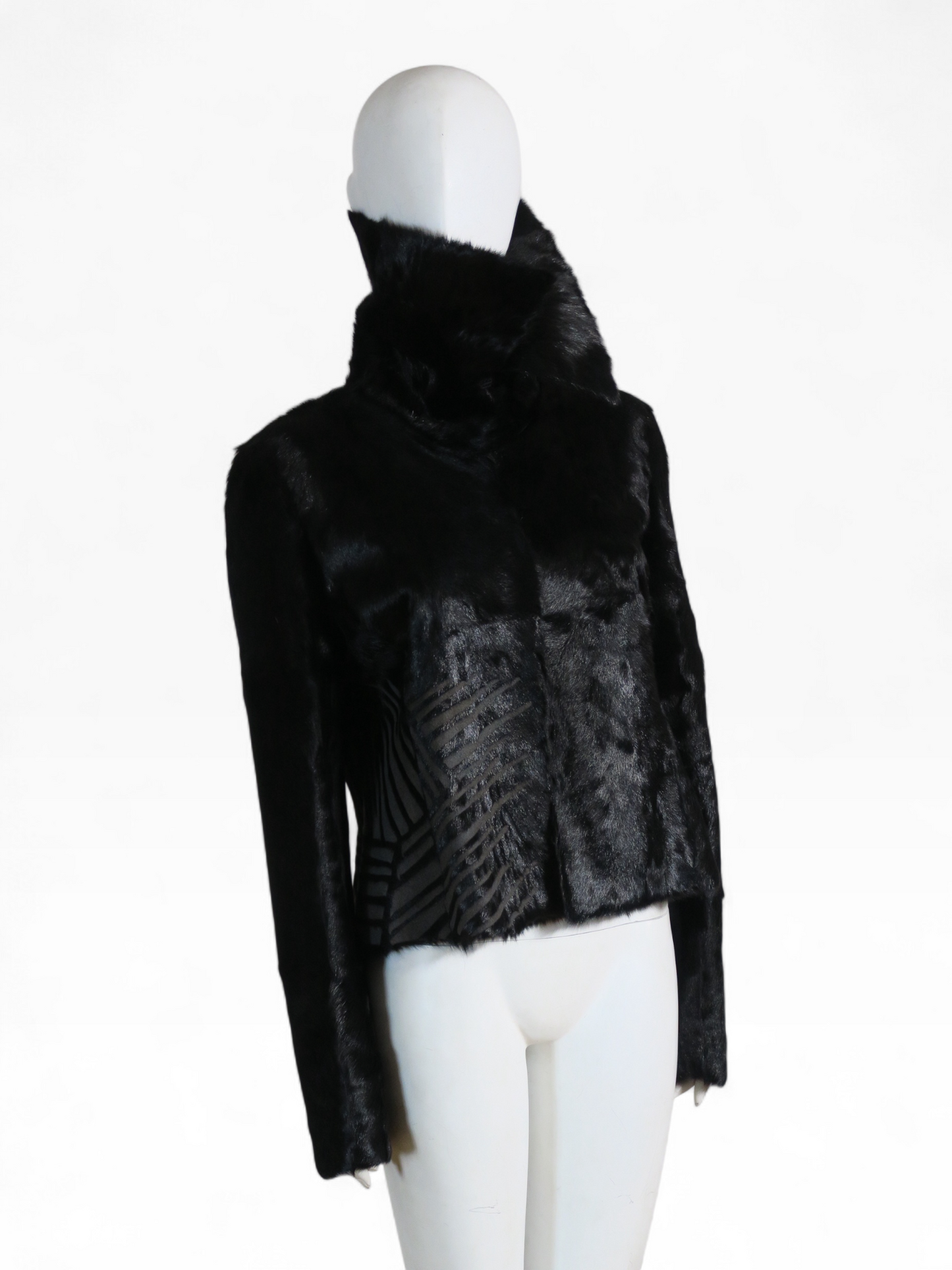 Valentino high collar fur jacket