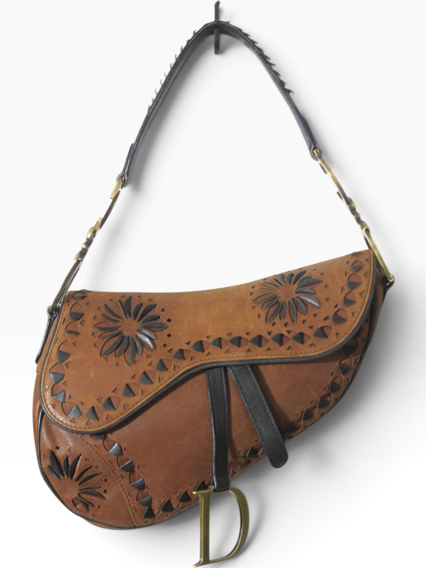 Dior limited edition leather saddle bag