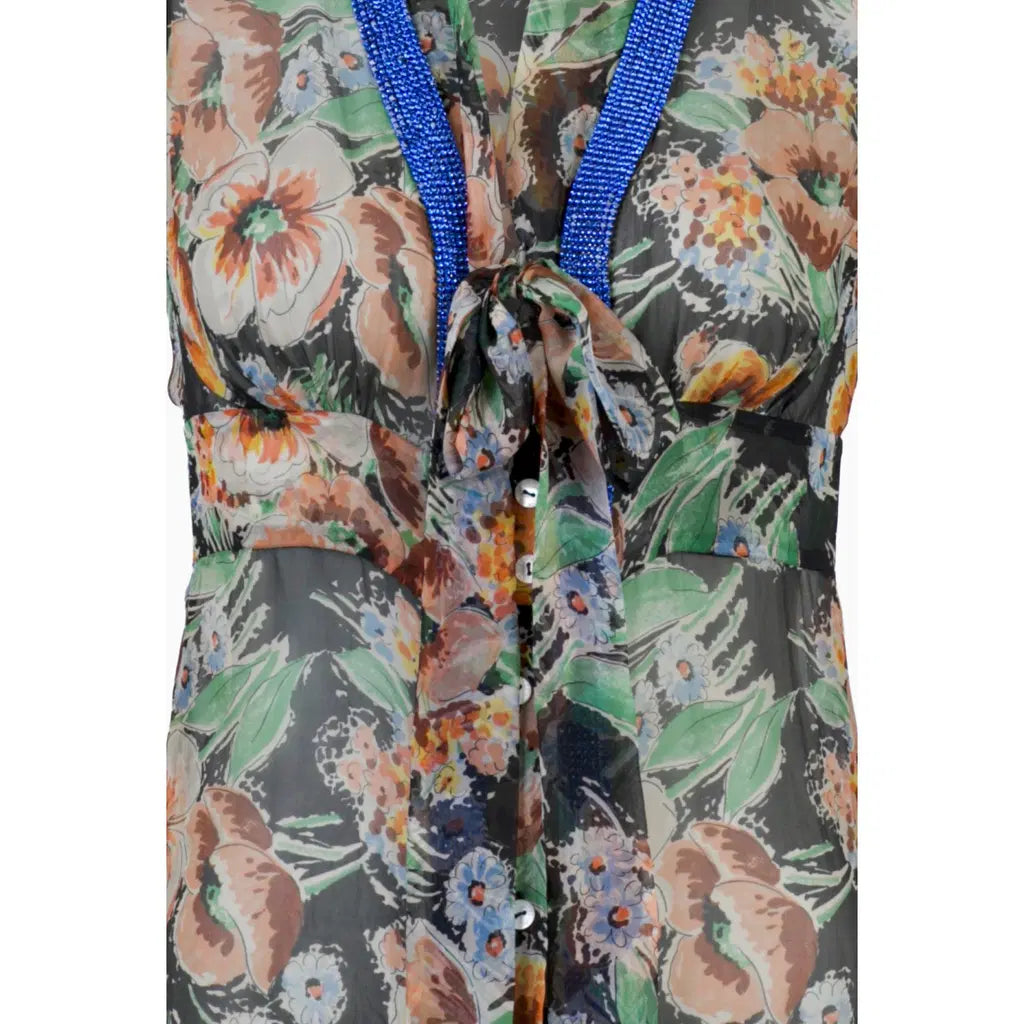 Dolce & Gabbana special piece silk chiffon swarovski top