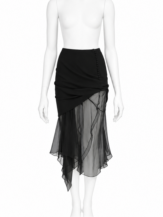 John Galliano fall 2001 bi fabric silk skirt