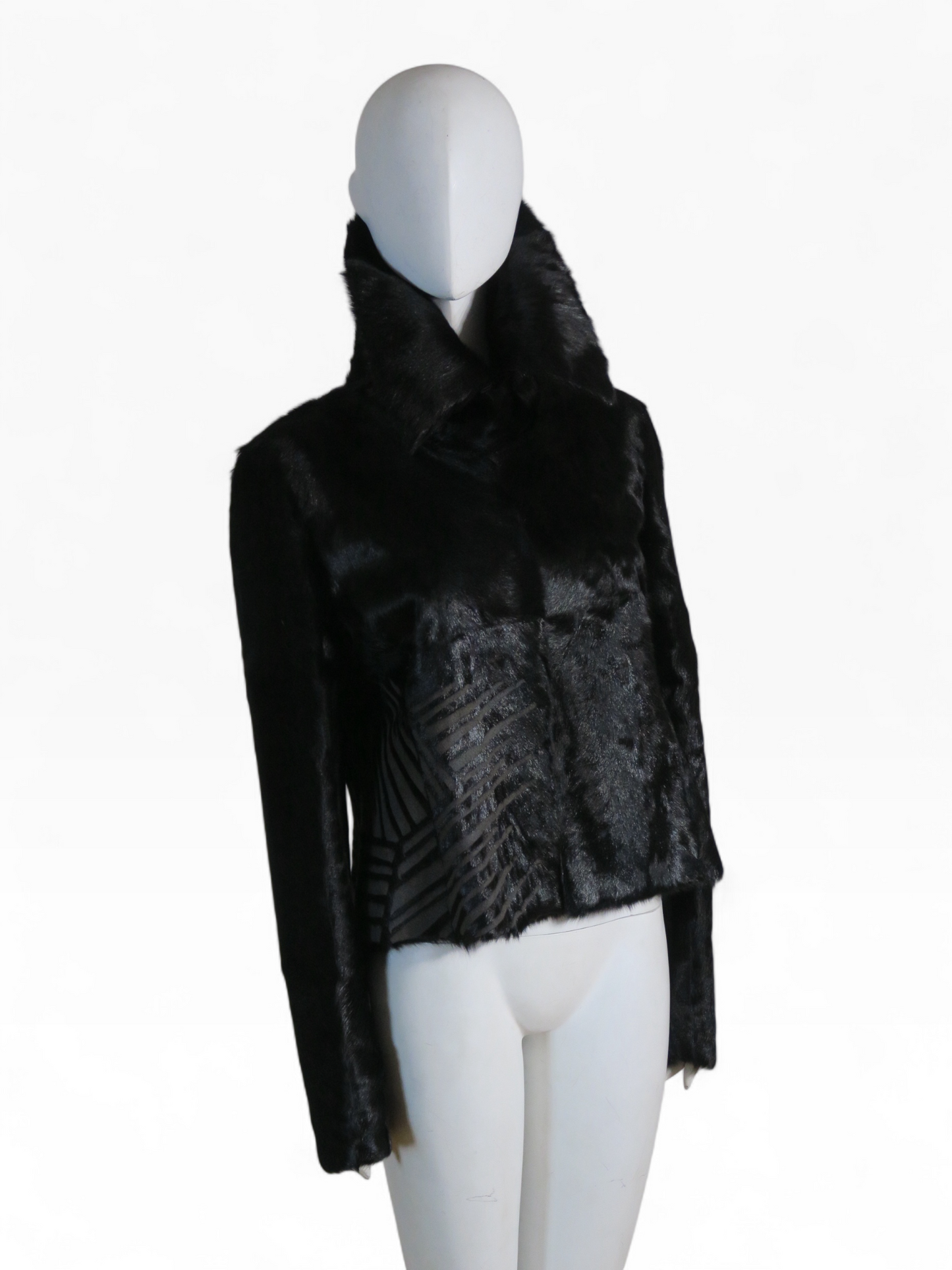 Valentino high collar fur jacket