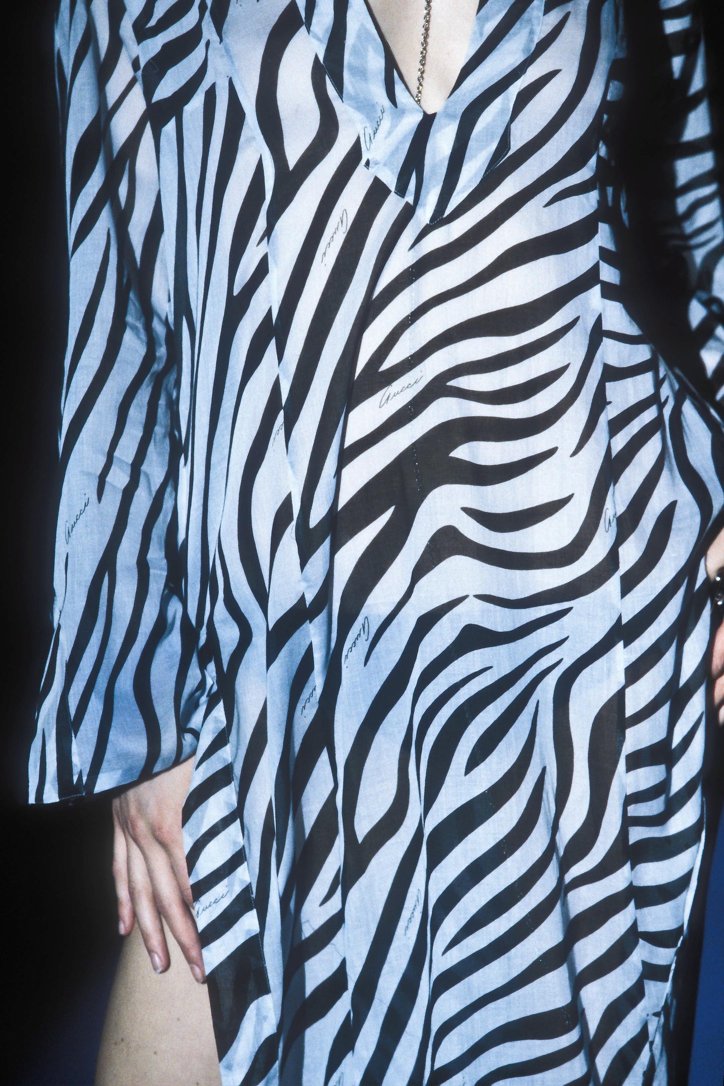 Gucci Tom Ford spring 1996 highly documented zebra kaftan dress