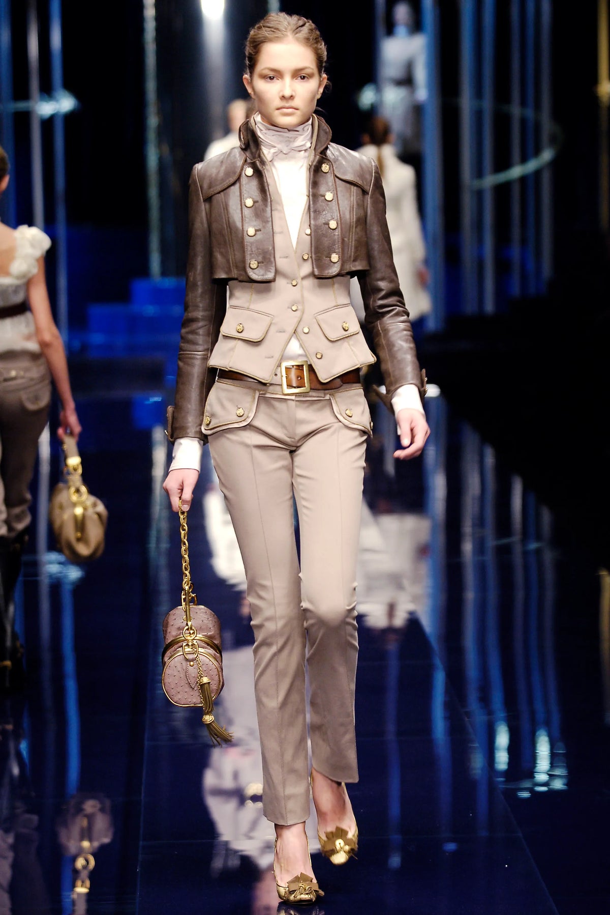 Dolce & Gabbana fall 2006 lambskin leather cropped jacket