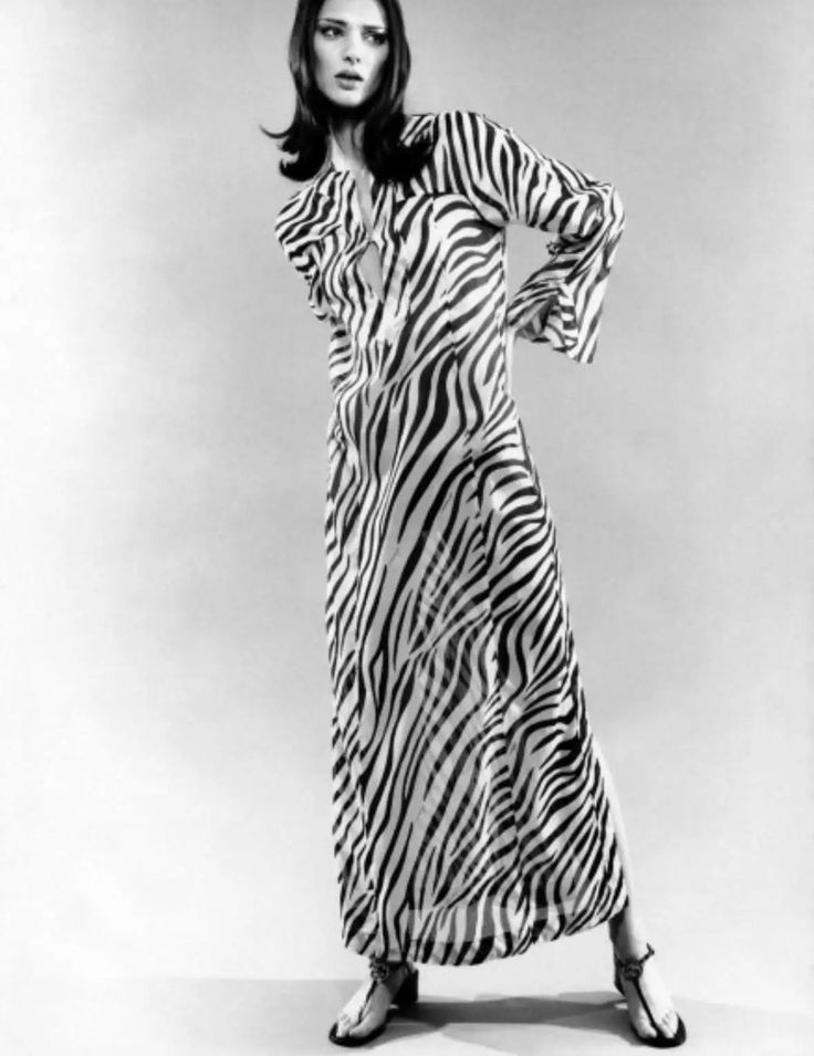 Gucci Tom Ford spring 1996 highly documented zebra kaftan dress