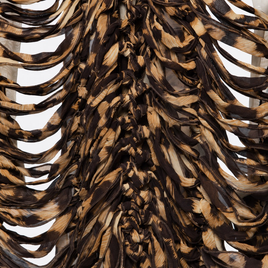 Gianfranco Ferré cheetah cut out halter bustier
