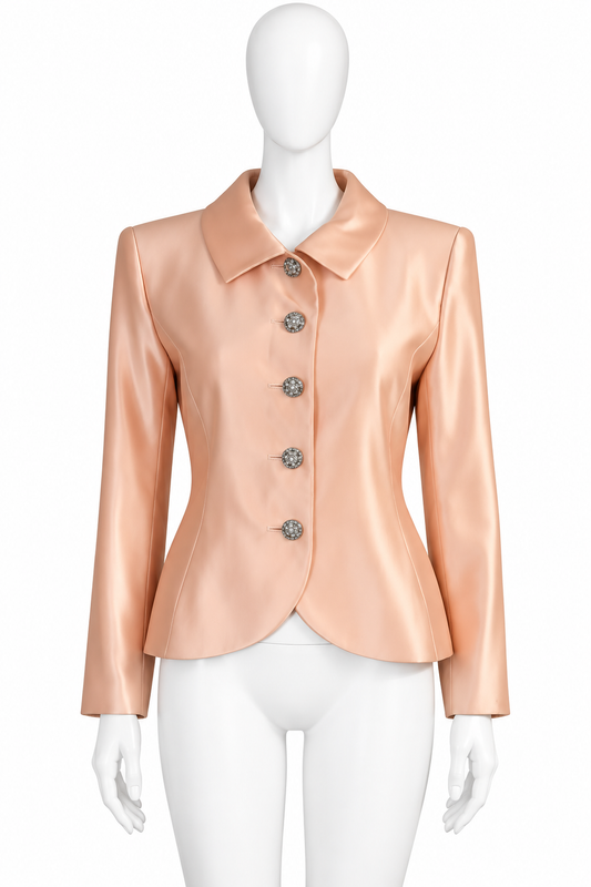 Yves Saint Laurent fall 95 pink silk jacket